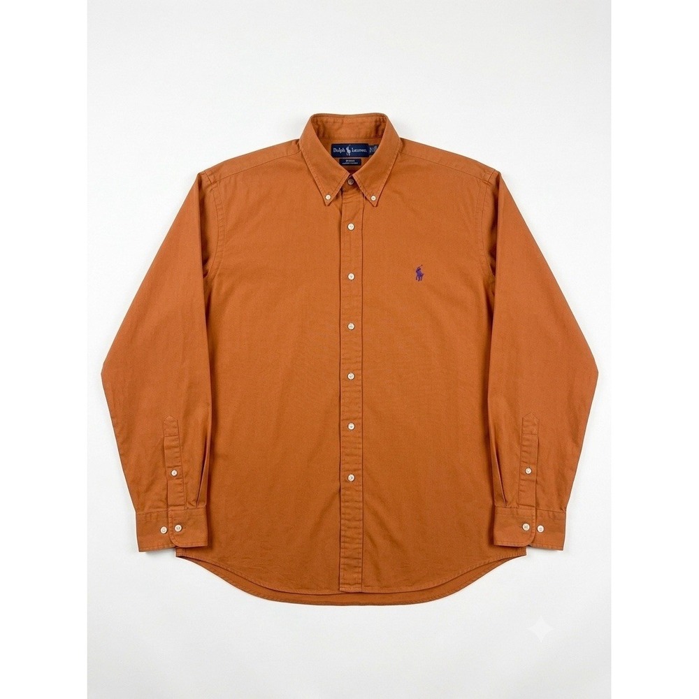 Polo Ralph Lauren Blake Men's XL Orange Long Sleeve Button Down Shirt Classic